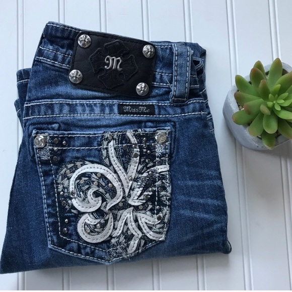 Miss Me Denim - Miss Me Fleur de Lis bootcut jeans